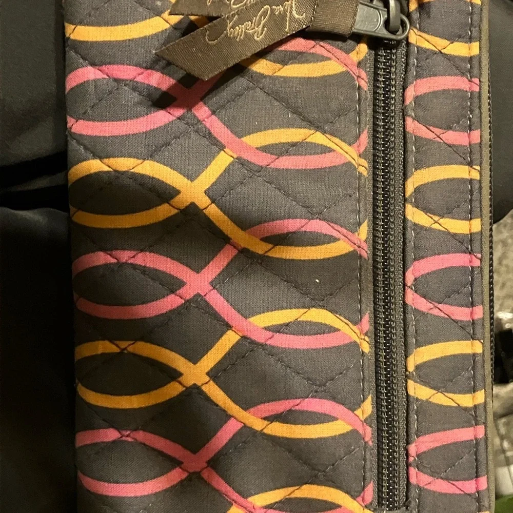 Vera Bradley Turn Lock Wallet - Gray, Orange, Pink - USED - Picture 5 of 7
